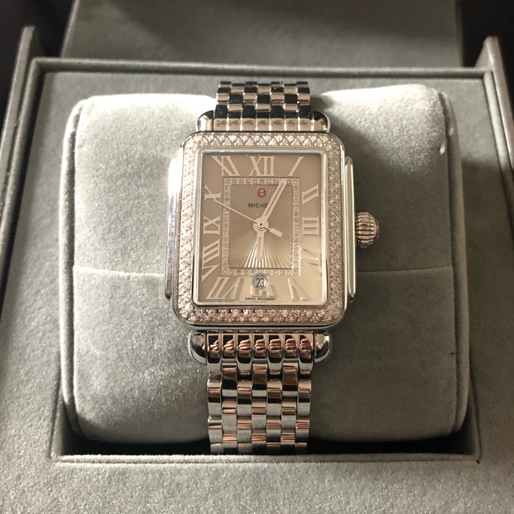 Michele Deco Madison Stainless Steele Watch